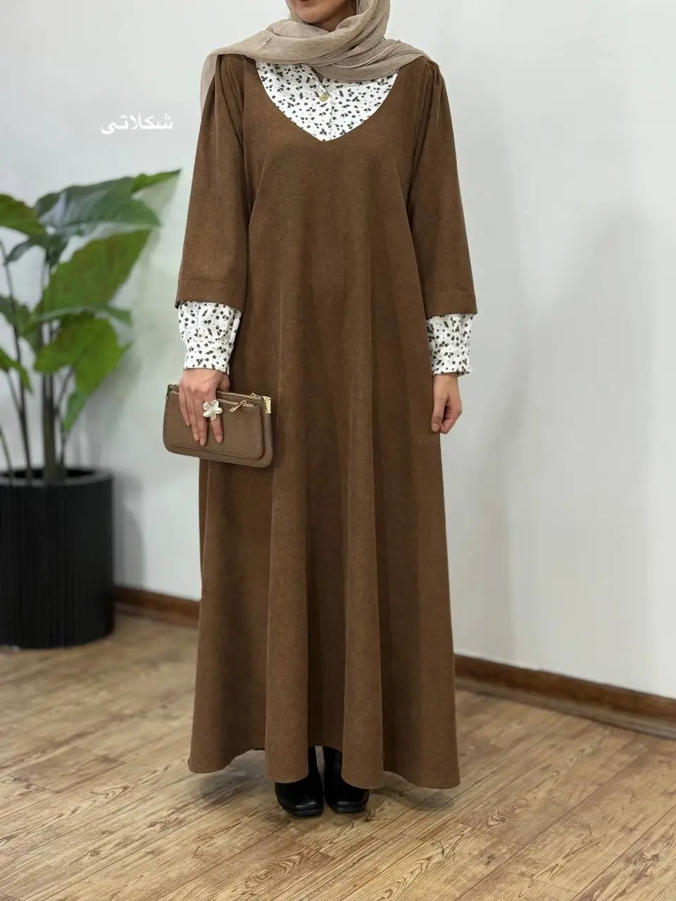 پیراهن مانتویی پاییزه نورین